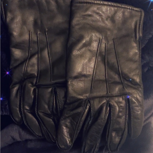 Mens Cowhide leather black driving gloves from Deerskin trading post *Vintage* - Picture 4 of 4